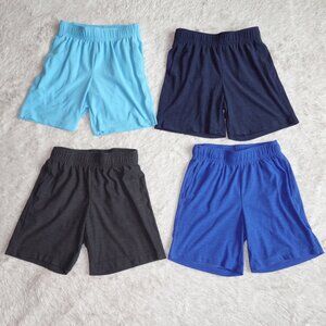 Set of 4 Boys Size XS (5) Old Navy Active Breathe On Shorts, Navy, Black, Blue